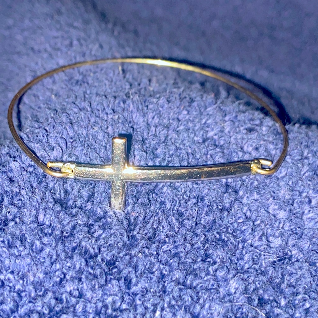 Cross Bangle Silver